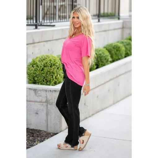 💖 Final Day: 65% OFF! 💥 Vintage High Rise Bootcut Jeans with Frayed Hem - Image 13