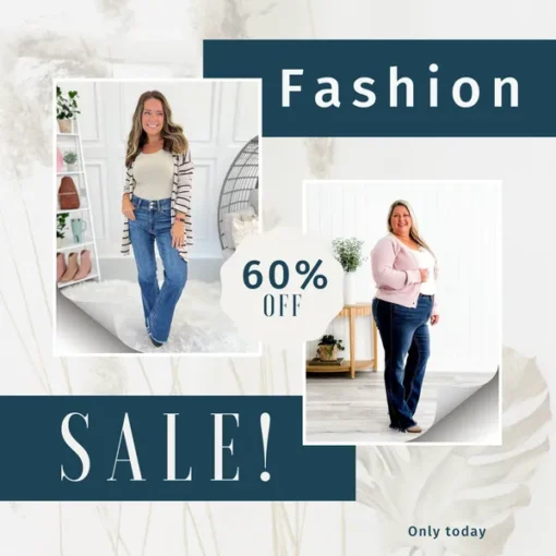 💖 Final Day: 65% OFF! 💥 Vintage High Rise Bootcut Jeans with Frayed Hem - Image 11