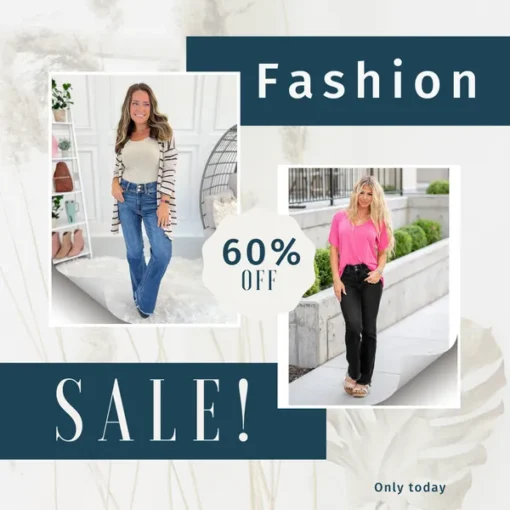 💖 Final Day: 65% OFF! 💥 Vintage High Rise Bootcut Jeans with Frayed Hem - Image 12